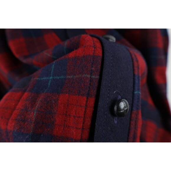 Vintage 70s Pendleton Mens Size XL Virgin Wool Knit Cardigan Sweater Plaid USA - Picture 4 of 11